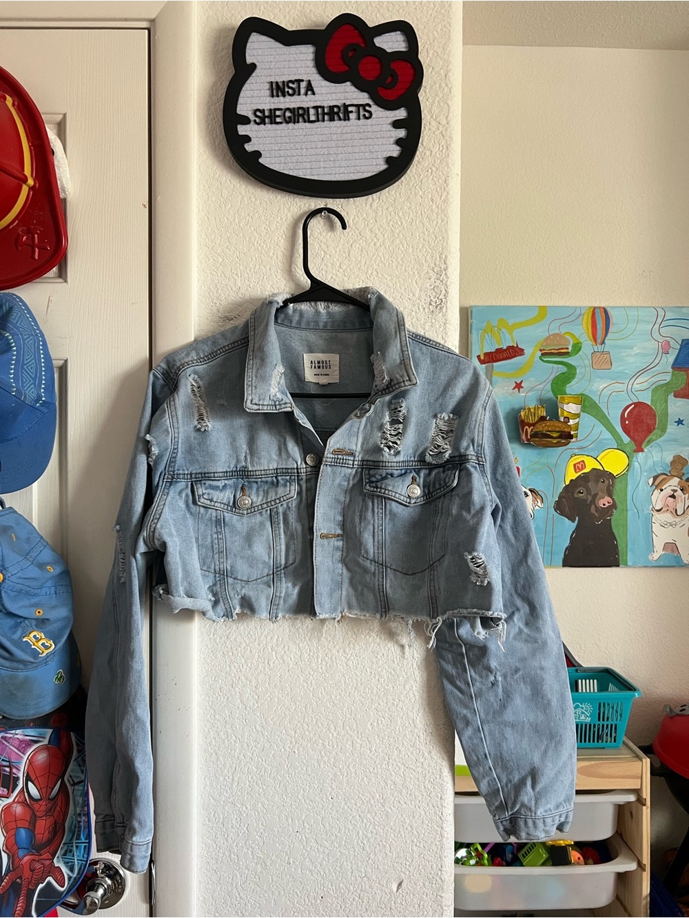 cropped jean jacket